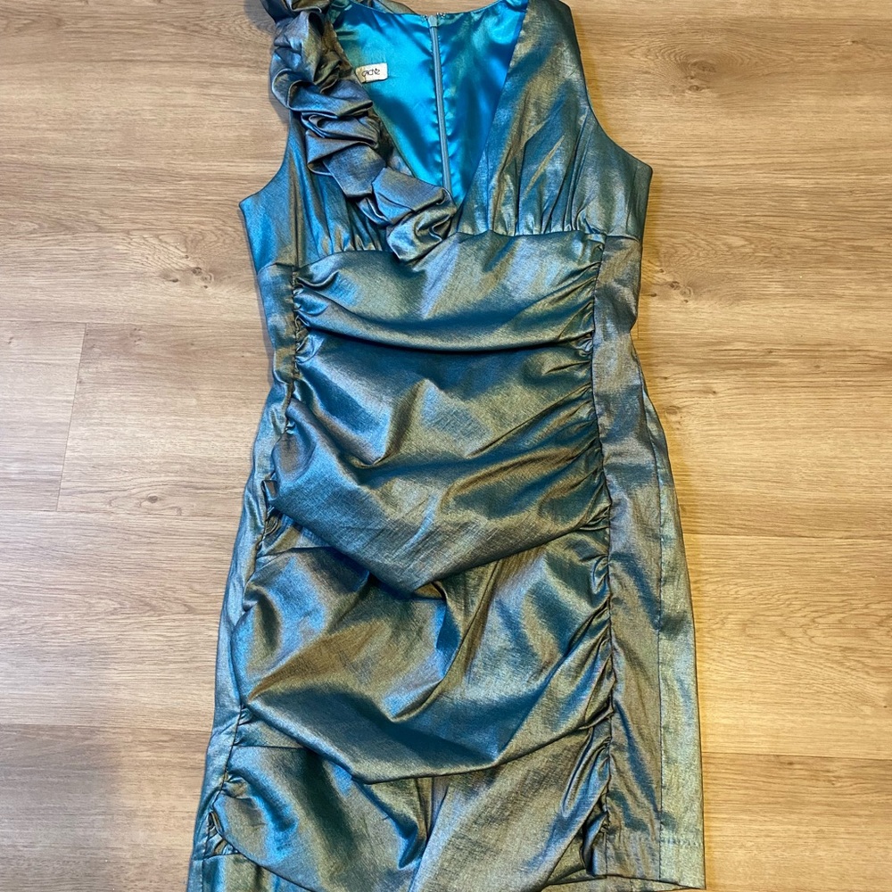Emerald green cocktail dress